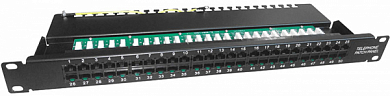 Патч-панель 19" телефонная 50 портов RJ-45 UTP NETKO 68165, черная