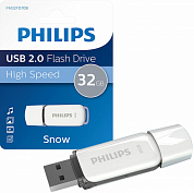 Флешка USB PHILIPS Snow 32Gb, USB 2.0, белый
