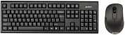 Беспроводная клавиатура + мышь A4TECH 7100N, USB, черная