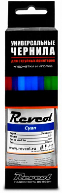 Чернила REVCOL Hameleon Universal для Epson, водные, 100 мл, голубой