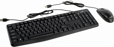 Проводная клавиатура + мышь GENIUS Smart КМ-123, USB, черная