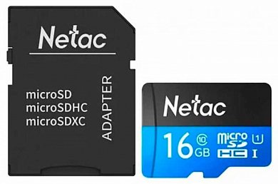 Карта памяти microSDHC NETAC P500 16Gb, Class10 UHS-I U1 (NT02P500STN-016G-R)
