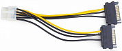 Переходник питания, SATA *2 - 8 pin (f), CABLEXPERT CC-PSU-83, 15 см