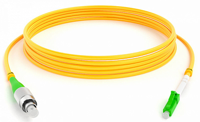 Патч-корд оптический Simplex LC/APC - FC/APC SM, ПТ ПЛЮС, 5 м