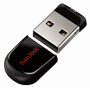 Флешка USB SANDISK Cruzer Fit 64Gb, USB 2.0, черный