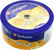 Диск DVD-R VERBATIM 4.7Gb (43730), Bulk, 25 шт