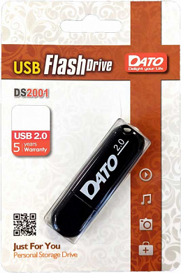 Флешка USB DATO DS2001 64Gb, USB 2.0, черный