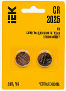 Батарейка CR2025 IEK, 3V (2 шт)