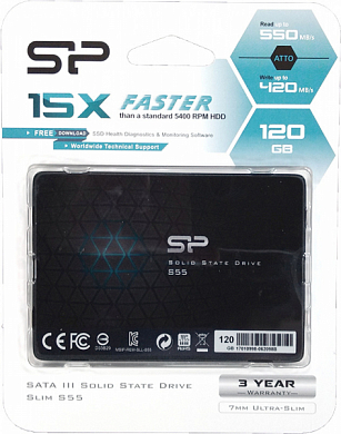 Накопитель SSD 2.5" SILICON POWER Slim S55 120Гб (SP120GBSS3S55S25)