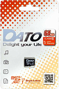 Карта памяти microSDXC DATO 64Gb, Class10 UHS-I (DTTF064GUIC10)