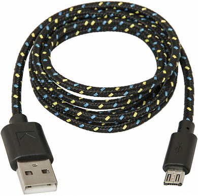 Кабель Micro USB Bm - USB Am, DEFENDER USB08-03T, 1 м, черный