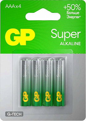 Батарейка AAA GP Super G-Tech, 1.5V (4 шт) спайка