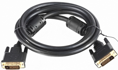 Кабель DVI, DVI-D (m) - DVI-D (m), VCOM VDV6300, Dual link, 1.8 м, черный