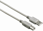 Кабель USB 2.0, USB Am - USB Bm, HAMA H-29099, 1.8 м, серый