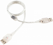 Кабель-удлинитель USB 2.0, USB Am - USB Af, CABLEXPERT Pro CCF-USB2-AMAF-TR-0.75M, 0.75 м, серый