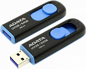 Флешка USB ADATA UV128 128 Гб, USB 3.2, черно-синий