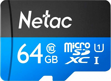 Карта памяти microSDXC NETAC 64Gb, Class10 UHS-I (NT02P500STN-064G-S)