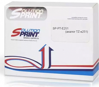 Кассета с лентой S-PRINT SP-PT-E251 Black on White (24мм x 8м)
