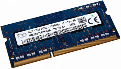 Модуль памяти SO-DDR3L 4Gb PC12800 1600MHz HYNIX (HMT451S6BFR8A-PBN0), OEM