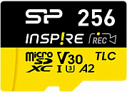 Карта памяти microSDXC SILICON POWER Inspire 256Gb, Class10 UHS-I U3 V30 A2 (SP256GBSTXLA2V1N)