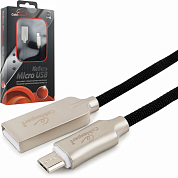 Кабель Micro USB Bm - USB Am, CABLEXPERT Platinum CC-P-mUSB02, 0.5 м, черный