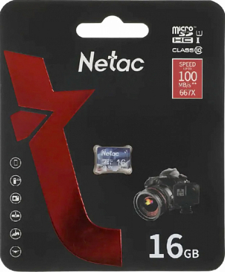 Карта памяти microSDHC NETAC P500 Ultra 16 Гб, Class10 UHS-I U1 A1 V10 (NT02P500ULT-016G-S)