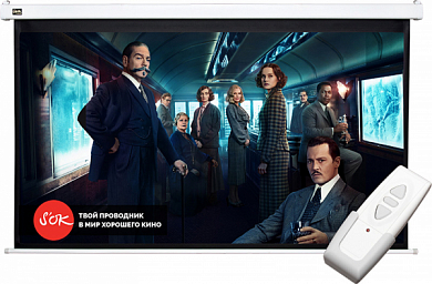 Экран SAKURA Cinema S'OK Motoscreen SCPSM-221x125FG, настенный и потолочный