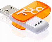 Флешка USB PHILIPS Vivid 3.0 128Gb, USB 3.2, бело-оранжевый