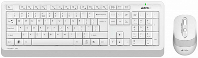 Беспроводная клавиатура + мышь A4TECH Fstyler FG1010S, USB, белая
