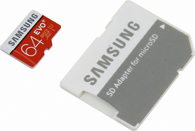 Карта памяти microSDXC SAMSUNG Evo Plus 64Gb, Class10 UHS-I (MB-MC64HA/RU)