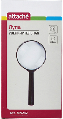 Лупа офисная ATTACHE 389242, 80 мм, x5