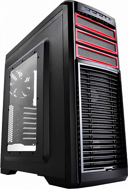 Корпус ATX DEEPCOOL Kendomen RD (DP-CCATX-KDM5FBKRD), без БП, черный