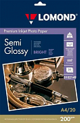 Фотобумага LOMOND Premium Inkjet Photo Paper полуглянцевая A4, 200 г/м2, 20 л.