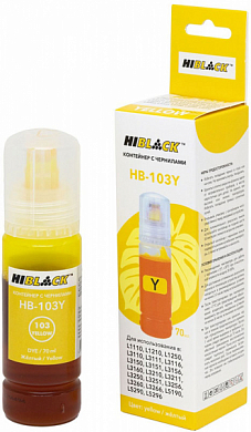 Чернила HI-BLACK HB-103Y для Epson, водные, 70 мл, желтый