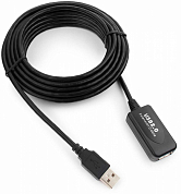 Кабель-удлинитель активный USB 2.0, USB Am - USB Af, CABLEXPERT UAE016-Black, 4.8 м, черный