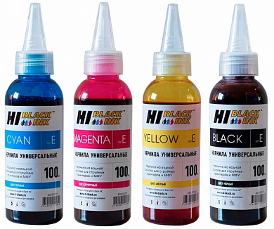 Комплект чернил HI-BLACK Universal для Epson, водные, 400 мл, 4 цвета