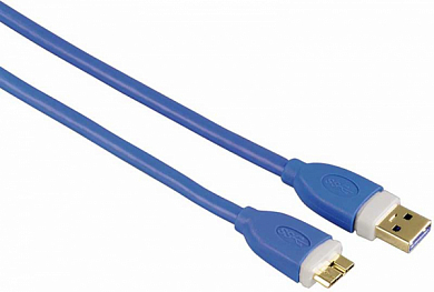 Кабель USB 3.0, USB Am - Micro USB Bf (9 pin), HAMA H-39682, 1.8 м, черный