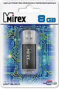 Флешка USB MIREX Unit 8Gb, USB 2.0, черный