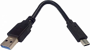 Кабель USB Type-C - USB Am, CABLEXPERT USB3-AMCM, 0.1 м, черный