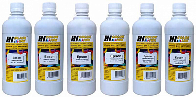 Комплект чернил HI-BLACK Universal для Epson, водные, 3 л, 6 цветов