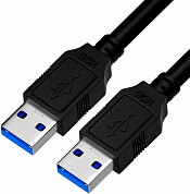 Кабель USB 3.0, USB Am - USB Am, TELECOM TUS715-0.3M, 0.3 м, черный