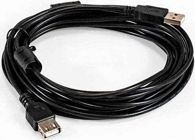 Кабель-удлинитель USB 2.0, USB Am - USB Af, EXEGATE, 5 м, черный