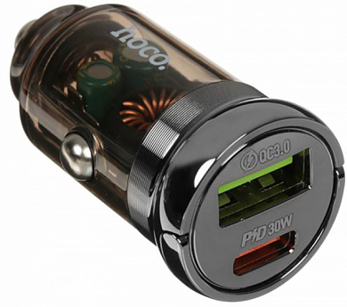 Автомобильное зарядное устройство HOCO Z53A, USB A, черное