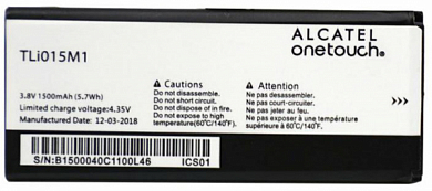 Аккумулятор для телефона Alcatel OT-4034D, ALCATEL TLi015M1 BTT-ALC-TLI015M1