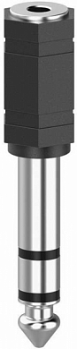 Адаптер (переходник) socket 3.5 мм (3 pin) - jack 6.3 мм (2 pin), HAMA H-205194, черный