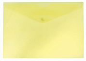 Папка-конверт на кнопке A4 БЮРОКРАТ -PK803Tyel, 0.15 мм, желтая