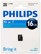 Карта памяти microSDHC PHILIPS 16Gb, Class10 (FM16MD45B/97)