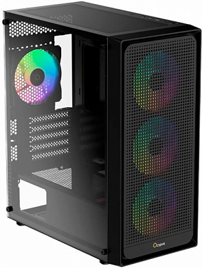 Корпус mATX OCYPUS Gamma C50 ARGB (Gamma C50 BK ARGB), без БП, черный