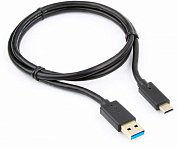 Кабель USB Type-C - USB Am, CABLEXPERT CCP-USB3-AMCM, 1 м, черный