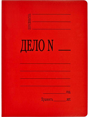 Папка-скоросшиватель "Дело" A4 РОССИЯ, 360г/м2, красная
